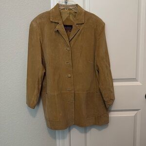 Vintage Stan Herman leather suede jacket size large
